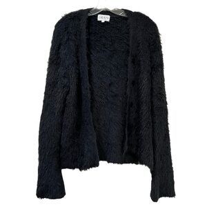 Feel The Piece Small Charcoal Gray Nylon Long Sleeve Button Cardigan Sweater R9